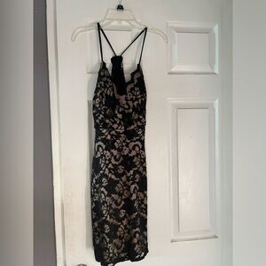 Lacy black party dress